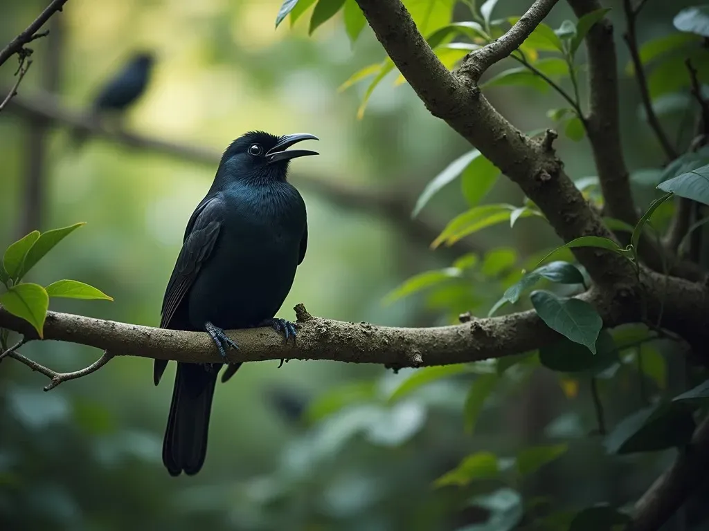 Schwarzer Vogel mit schwarzem Schnabel: Entdecken Sie die Vielfalt mysteriöser Vogelarten!