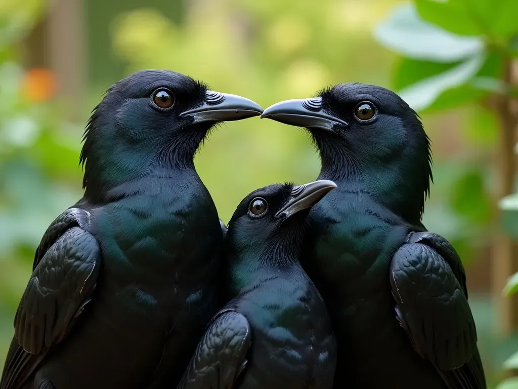 Sozialverhalten schwarzer Vögel