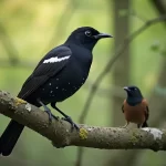 Entdecken Sie den faszinierenden schwarzen Vogel mit weißen Punkten: Ein Blick auf die Vielfalt der Vogelarten